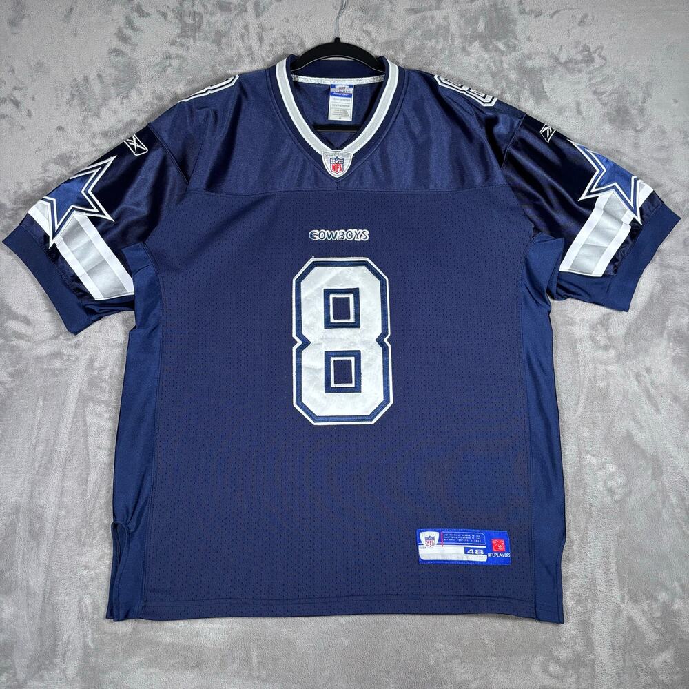 Vintage Reebok Dallas Cowboys Troy Aikman #8 Authentic Jersey Size 48 Korea